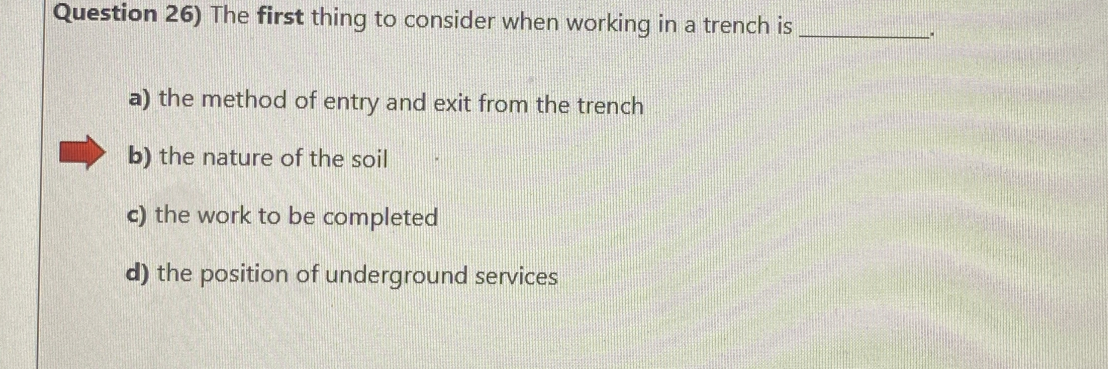 Question 2 6 ) The first thing to consider when