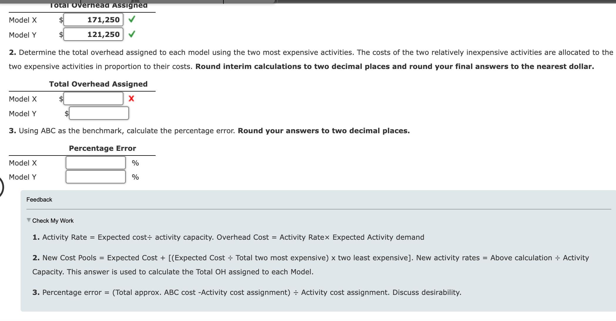 Check My Work 1 . Activity Rate \ ( = \ )