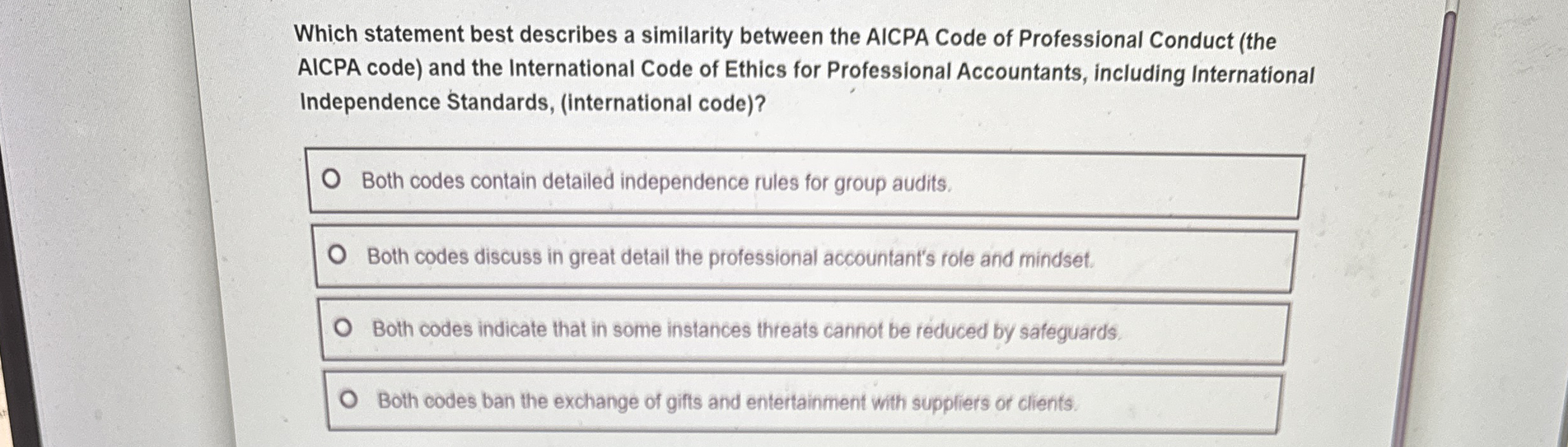 Which statement best describes a similarity