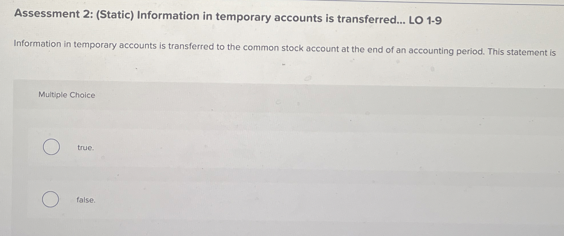 Assessment 2 : ( Static ) Information in