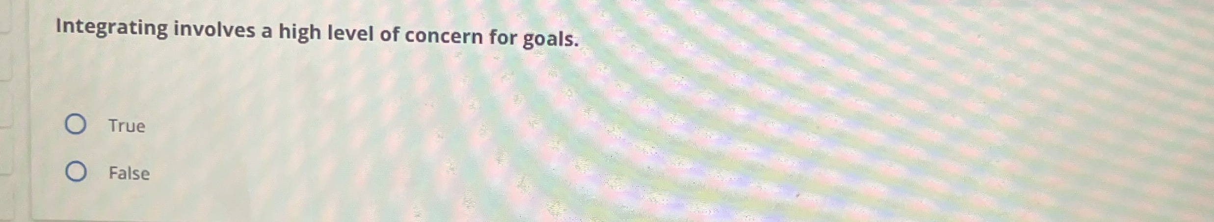 Integrating involves a high level of concern for