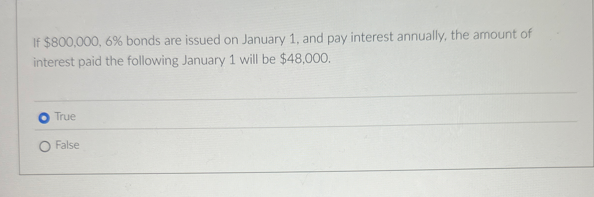 If $ 8 0 0 , 0 0 0 , 6 % bonds are issued on
