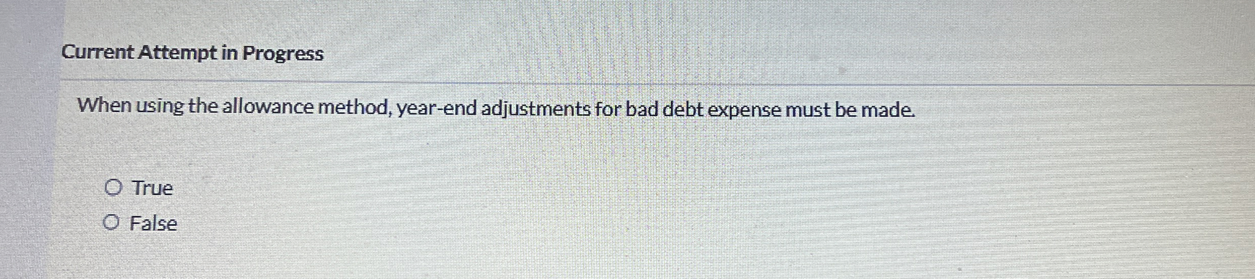 Current Attempt in Progress When using the