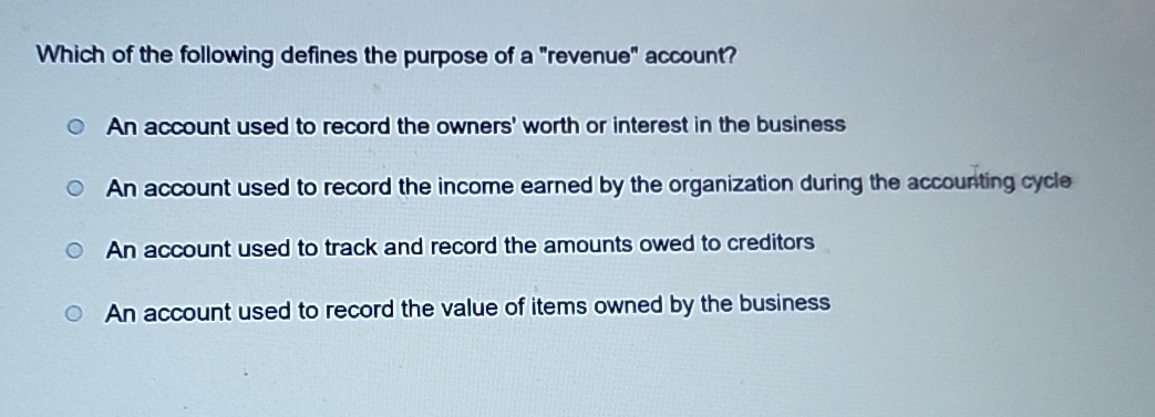 Which of the following defines the purpose of a