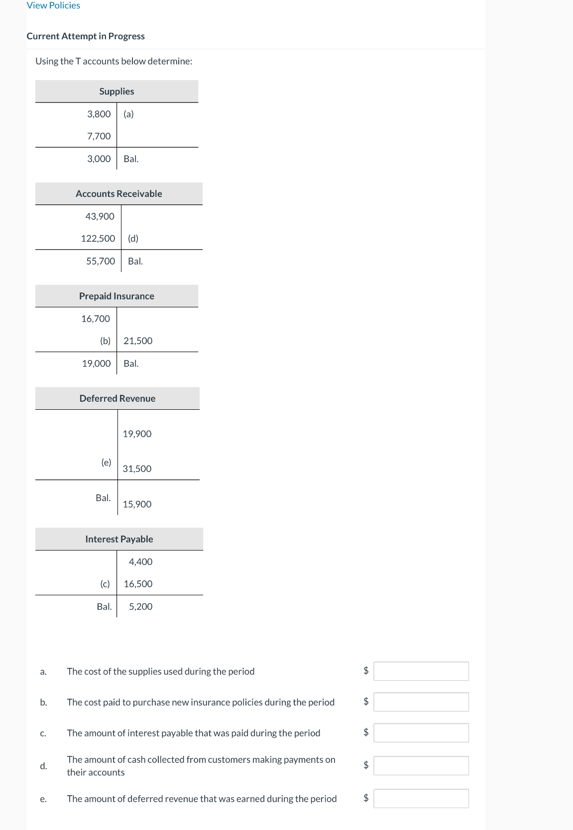 View Policies Current Attempt in Progress Using