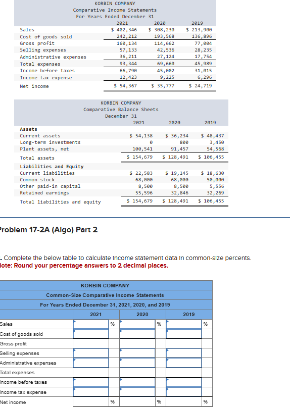 roblem 1 7 - 2 A ( Algo ) Part 2 . Complete the