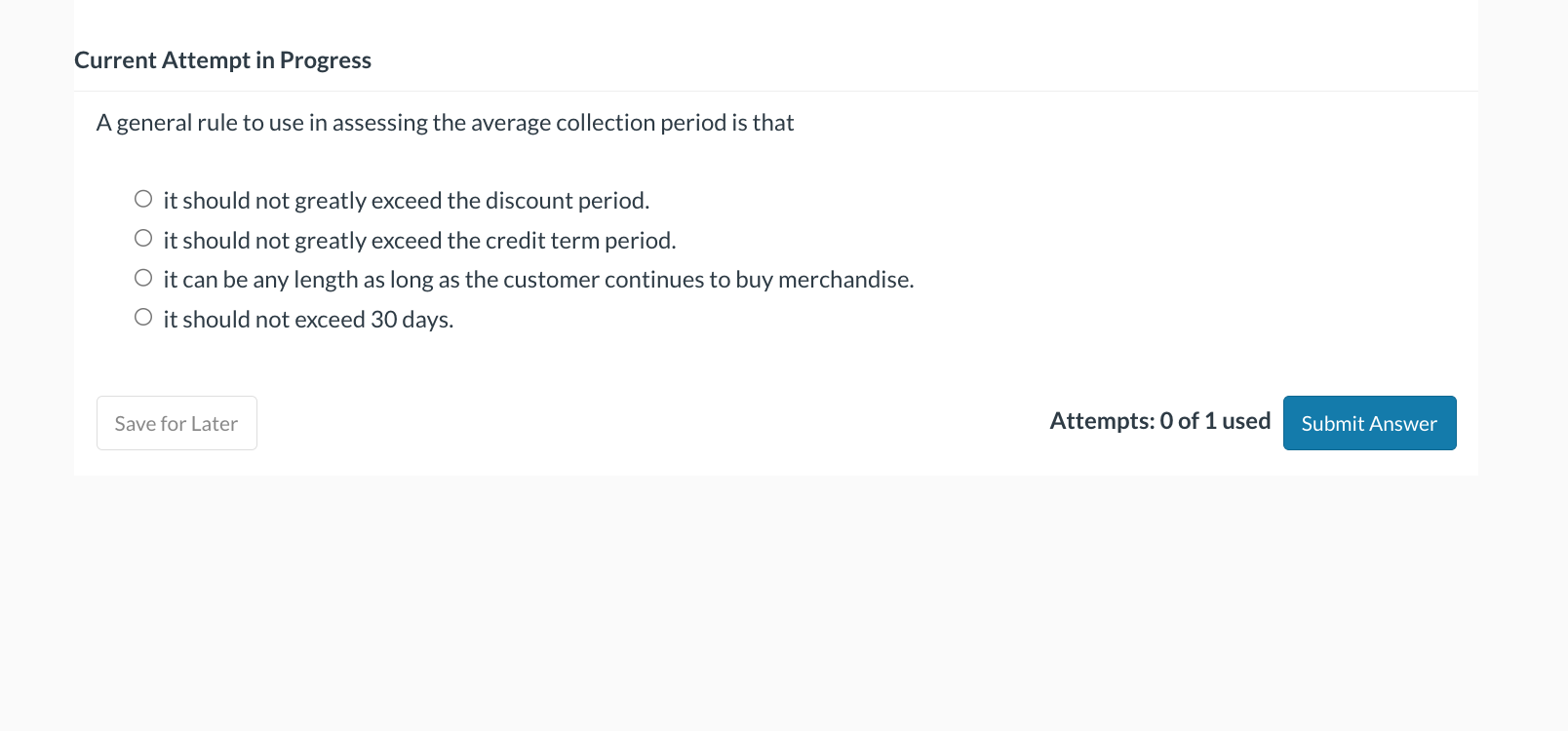 Current Attempt in Progress A general rule to use