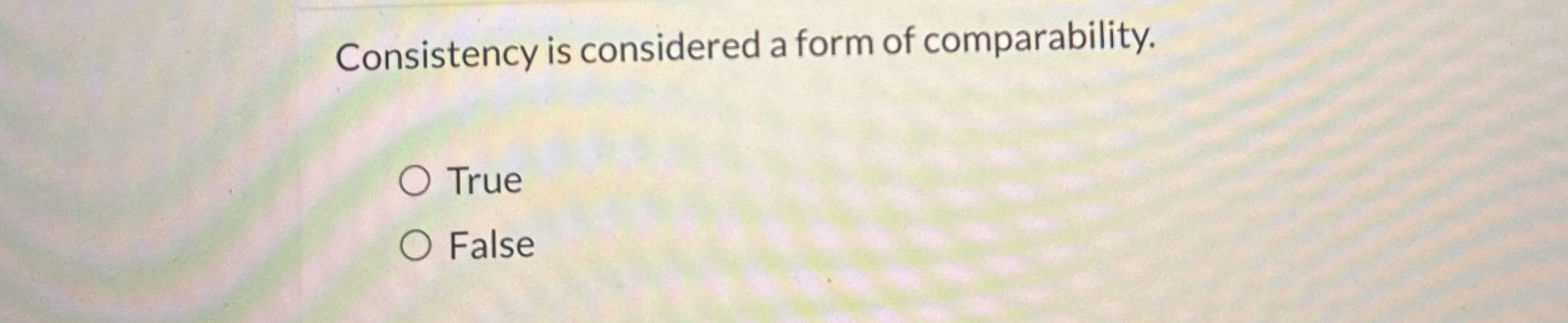 Consistency is considered a form of