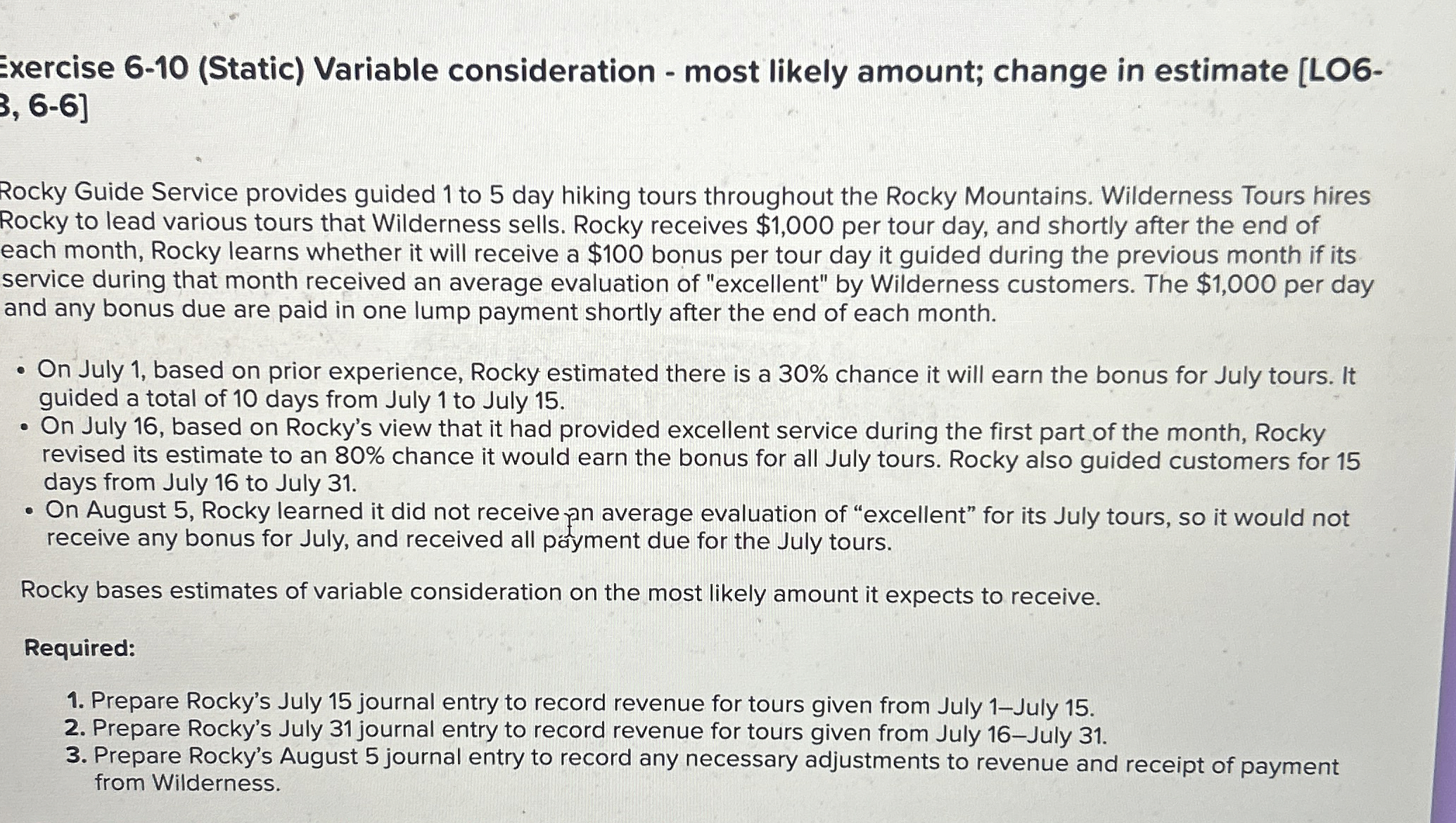 Exercise 6 - 1 0 ( Static ) Variable