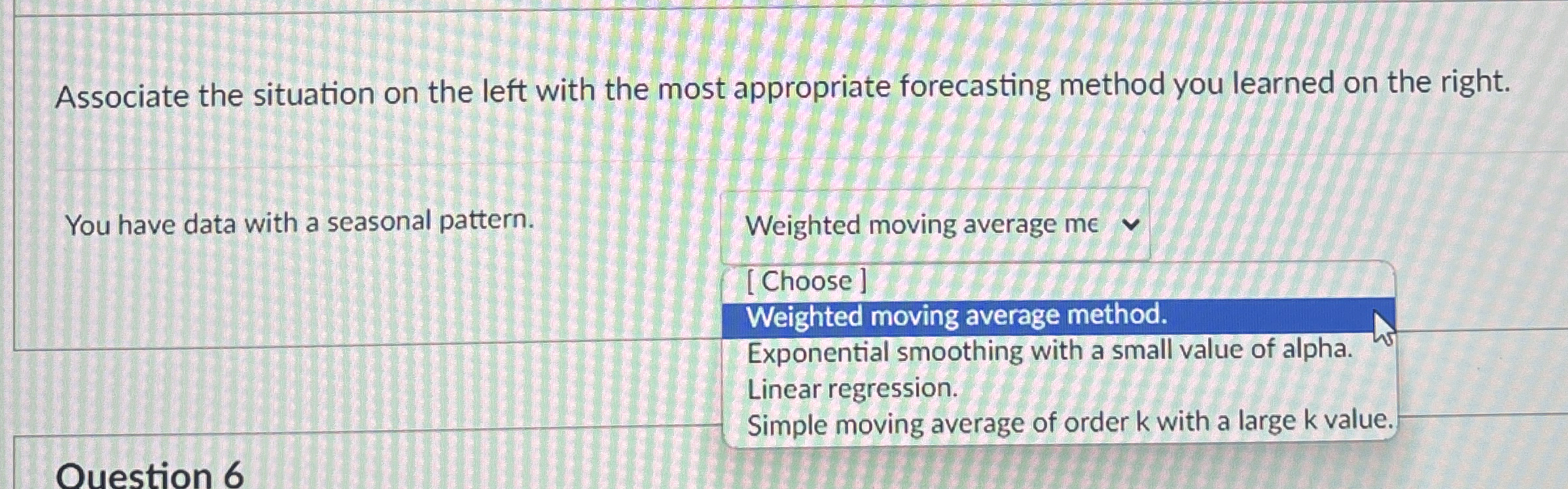 Associate the situation on the left with the most