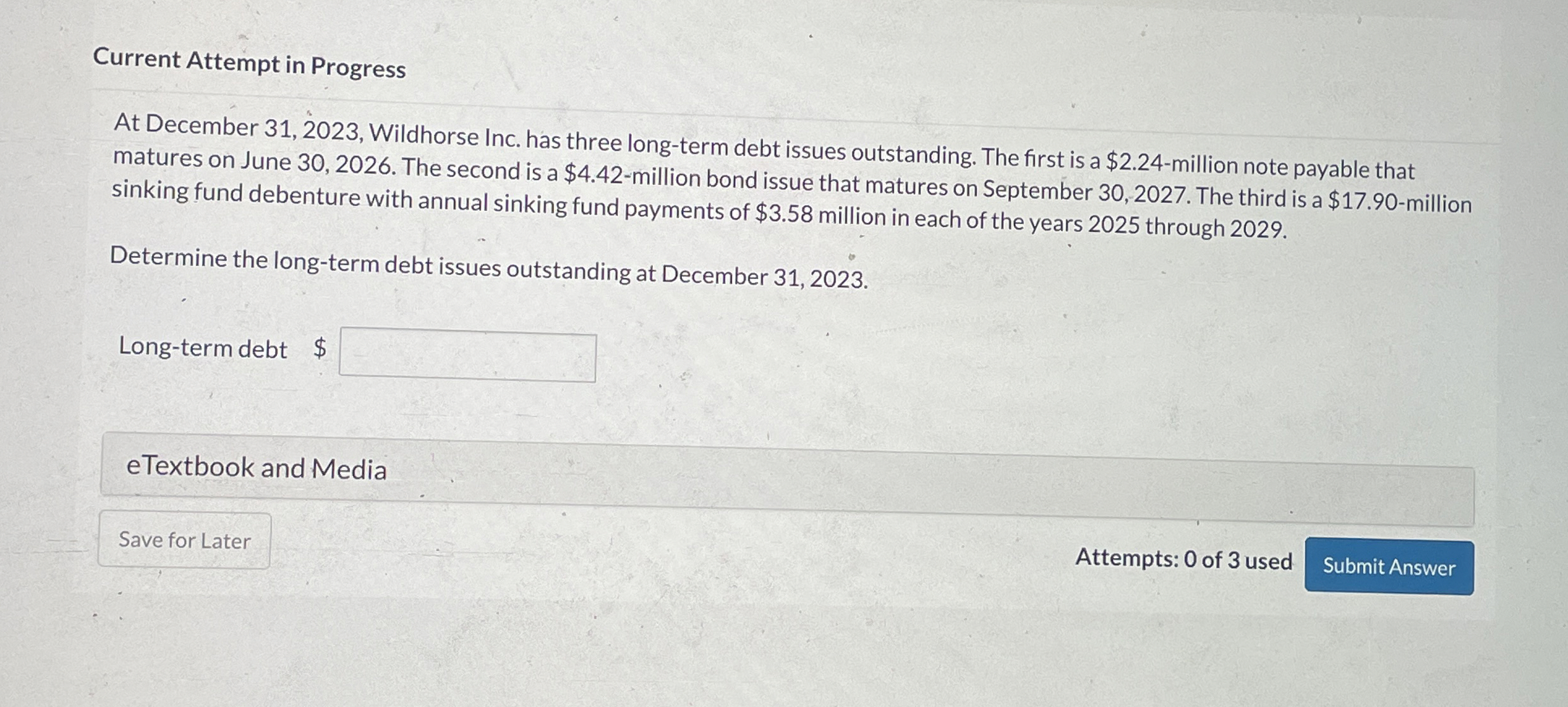 Current Attempt in Progress At December 3 1 , 2 0