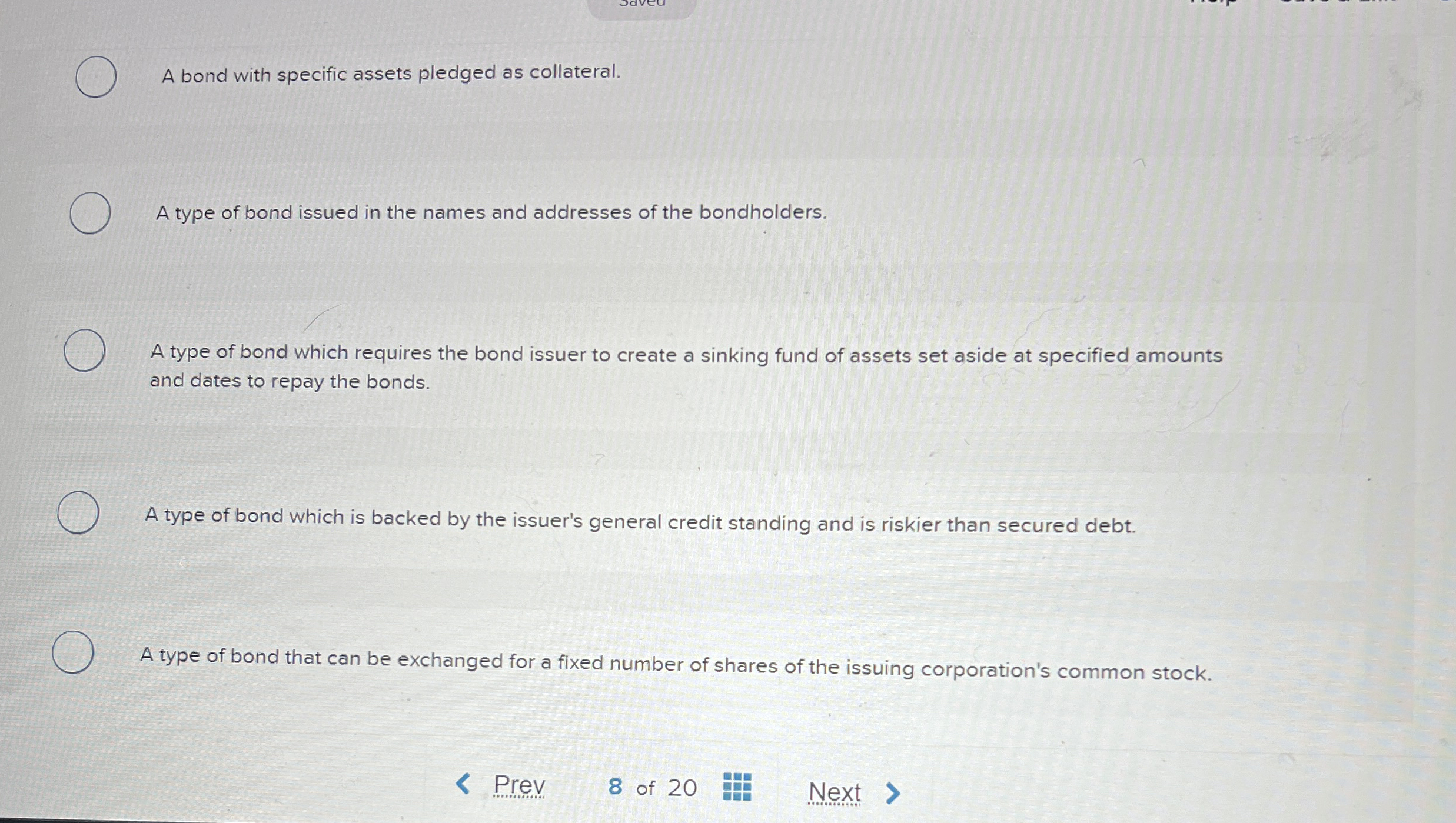 A bond with specific assets pledged as