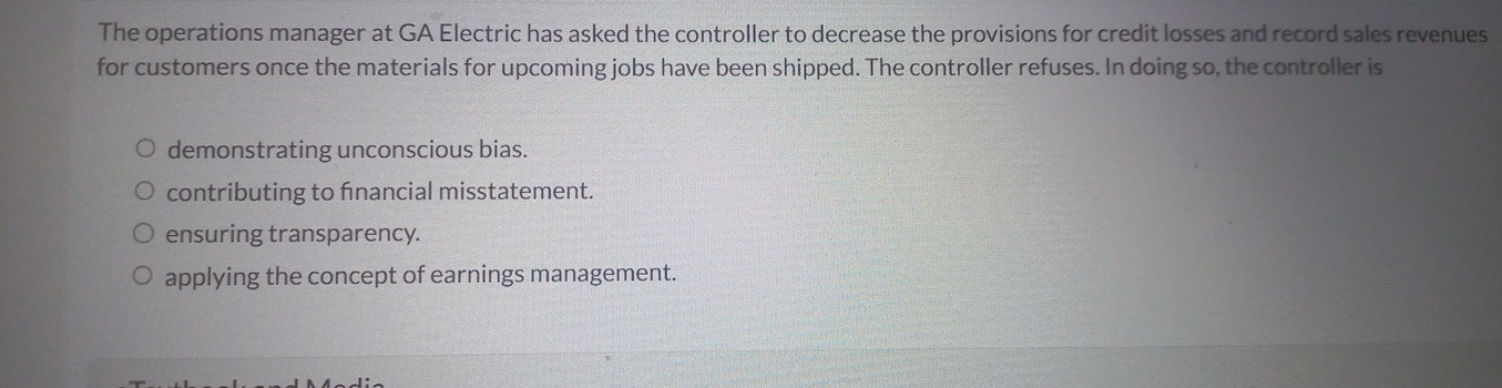 The operations manager at GA Electric has asked