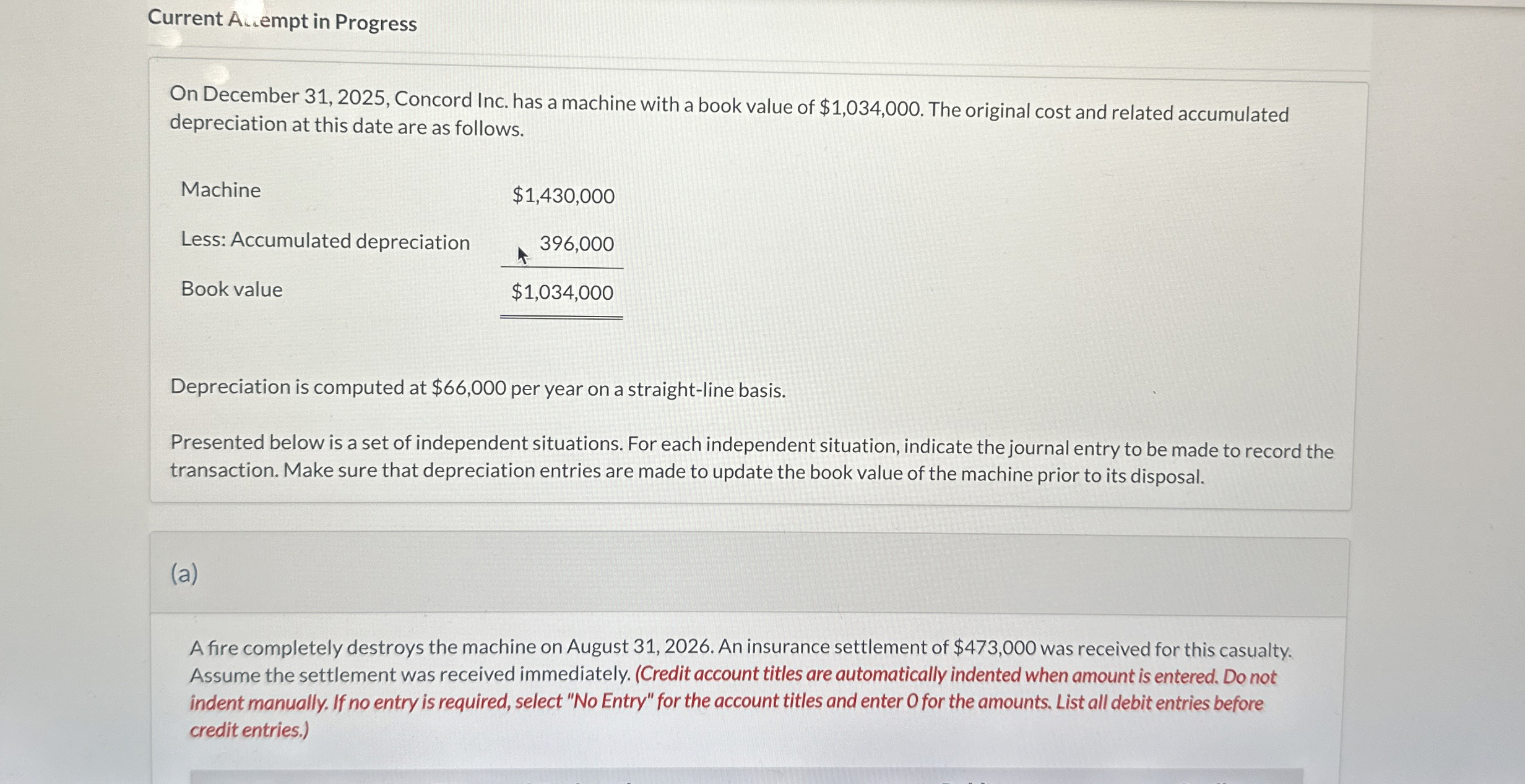 Current Acempt in Progress On December 3 1 , 2 0