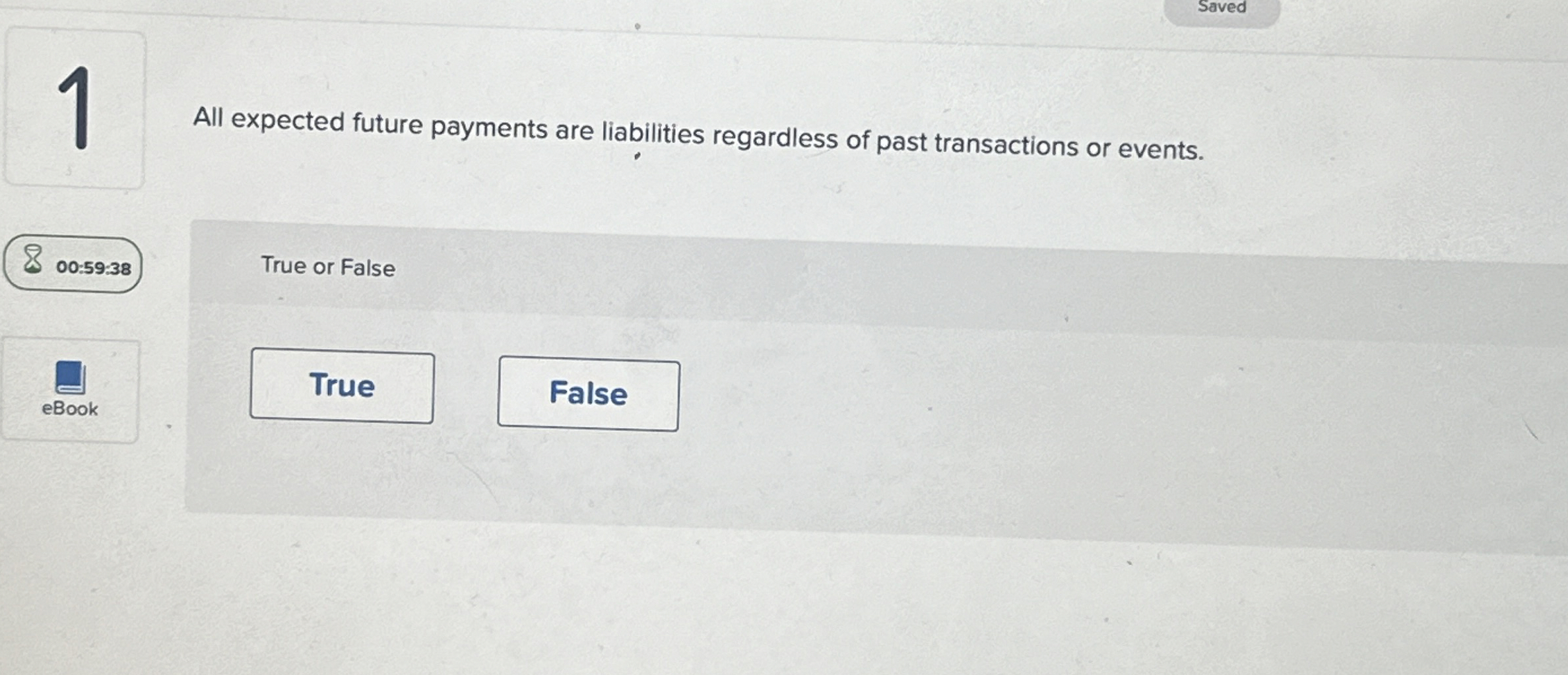 Saved 1 All expected future payments are