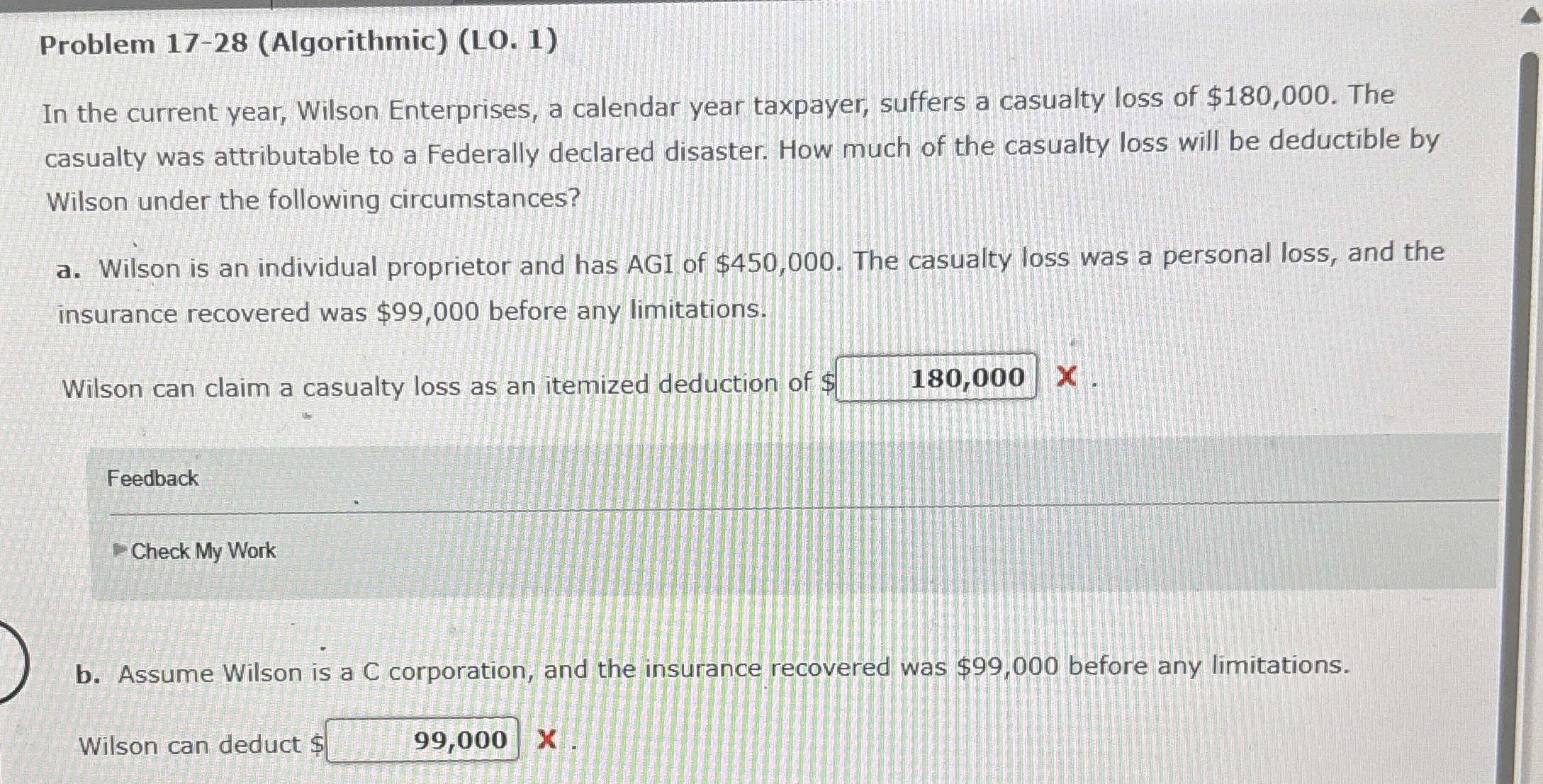 Problem 1 7 - 2 8 ( Algorithmic ) ( LO . 1 ) In