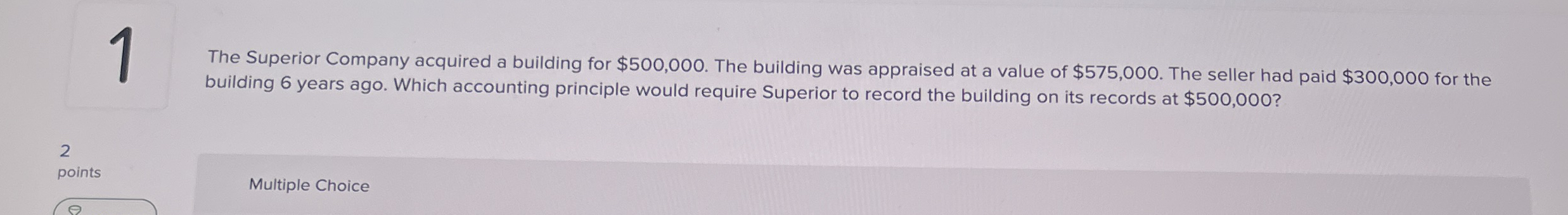 1 The Superior Company acquired a building for $