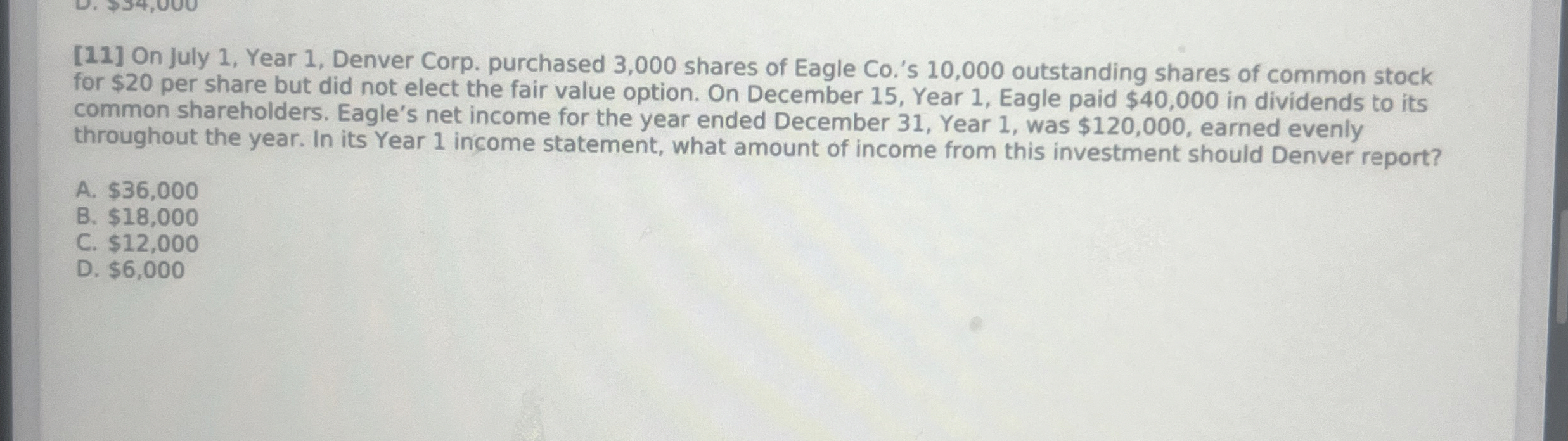 [ 1 1 ] On July 1 , Year 1 , Denver Corp.