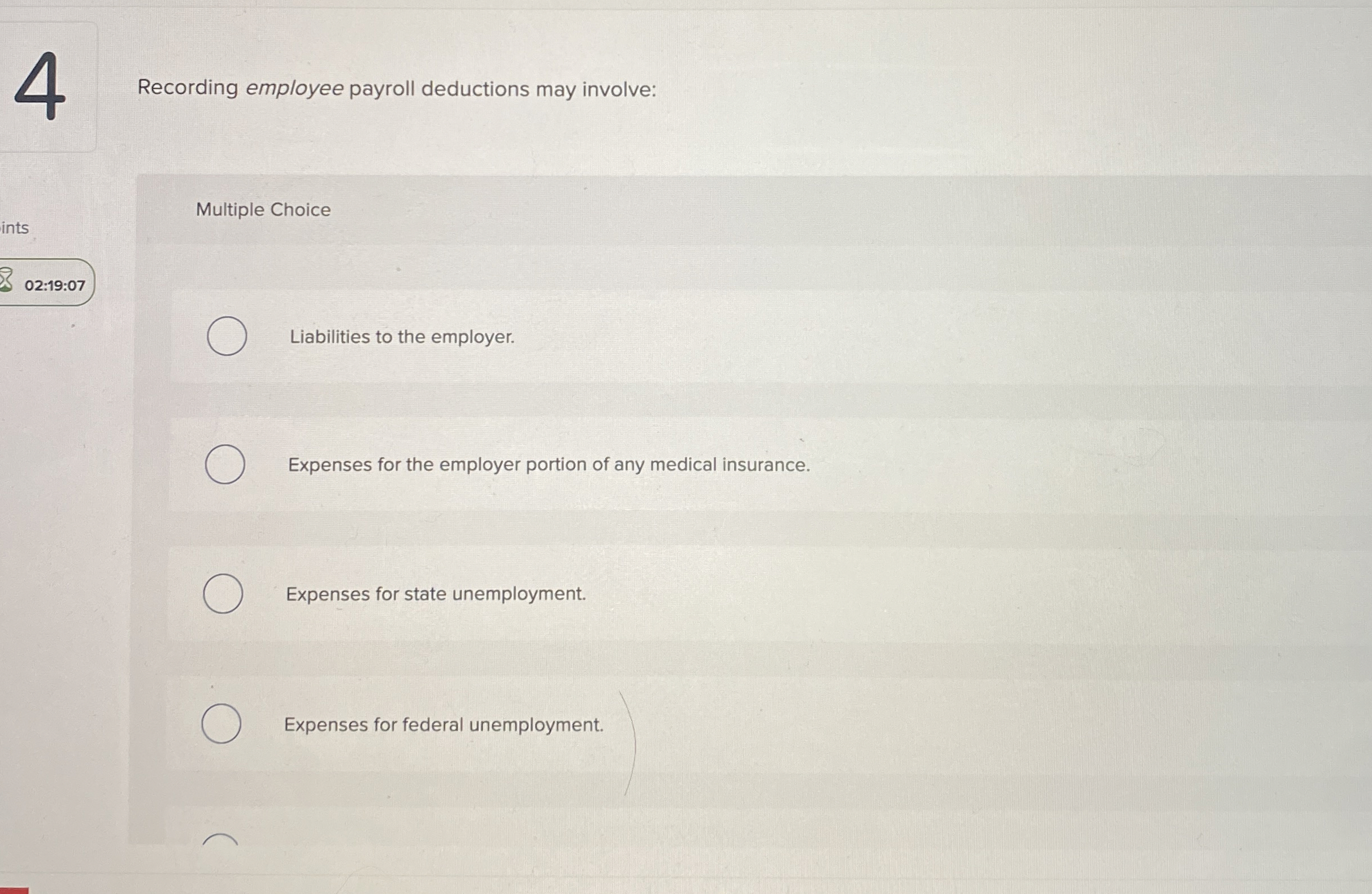 Recording employee payroll deductions may