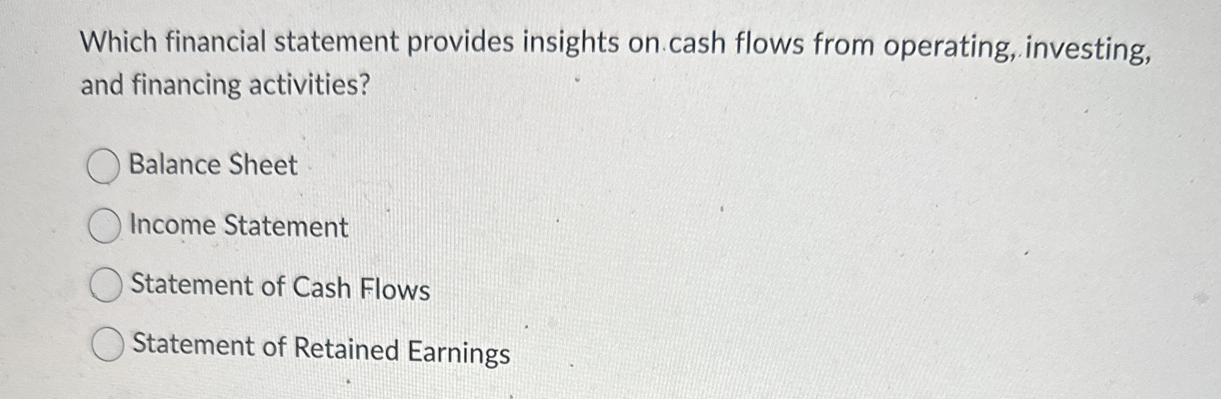 Which financial statement provides insights on