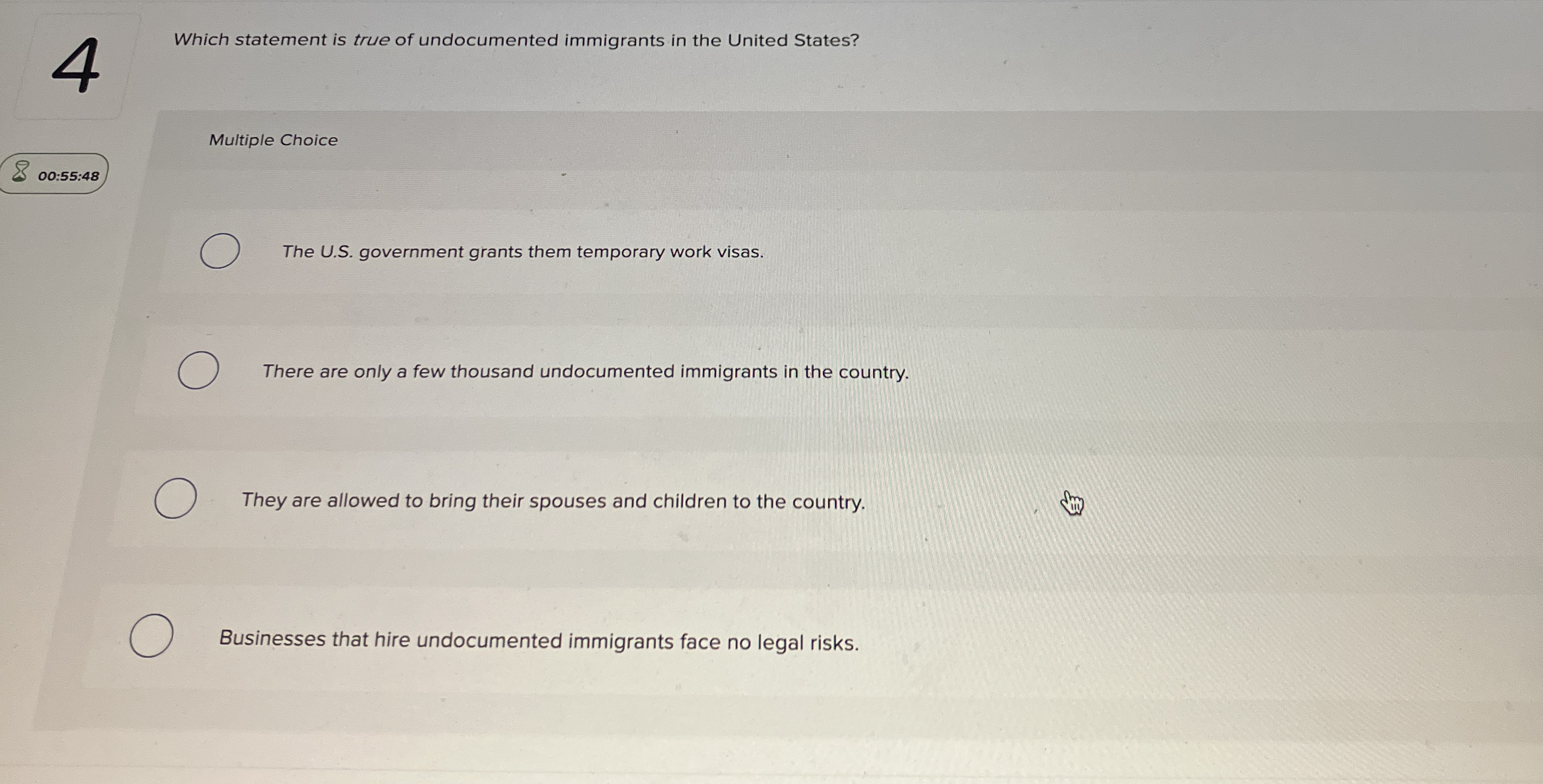 Which statement is true of undocumented