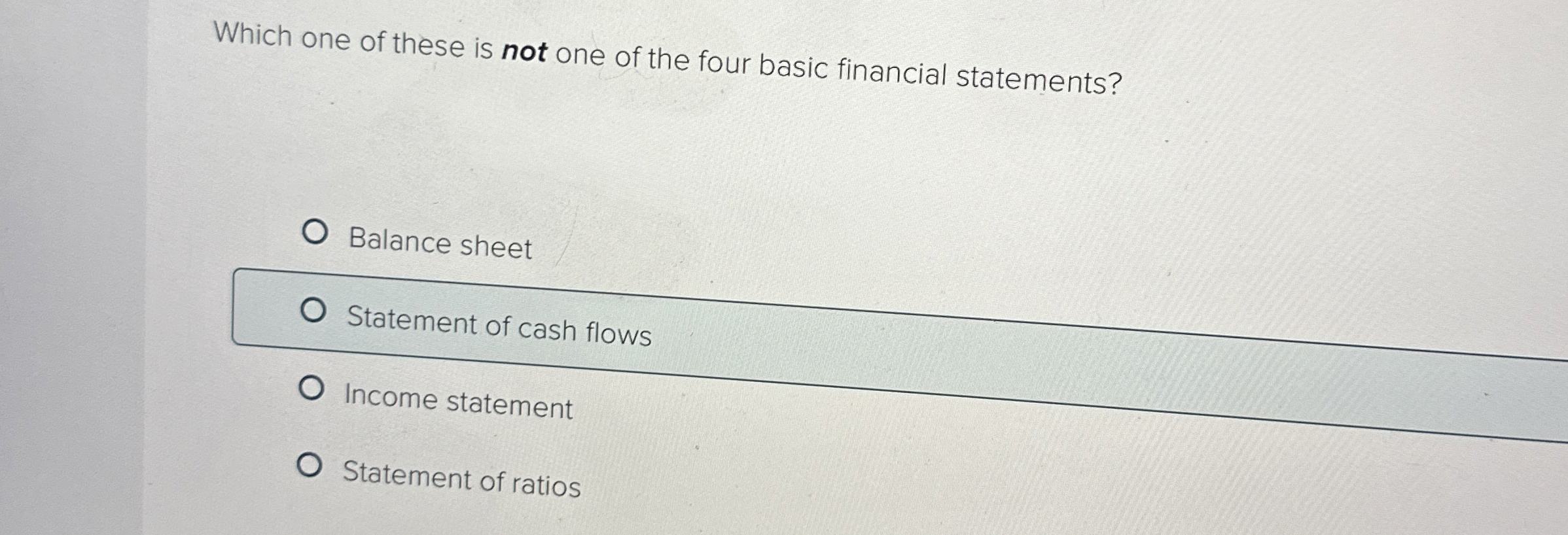 Which one of these is not one of the four basic