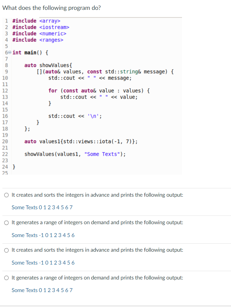do this: What does the following program do? 1
