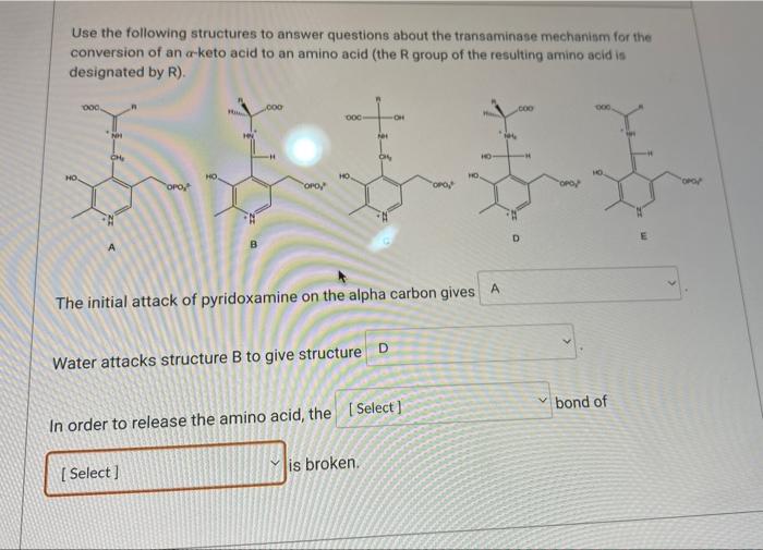 . Use the following structures to answer