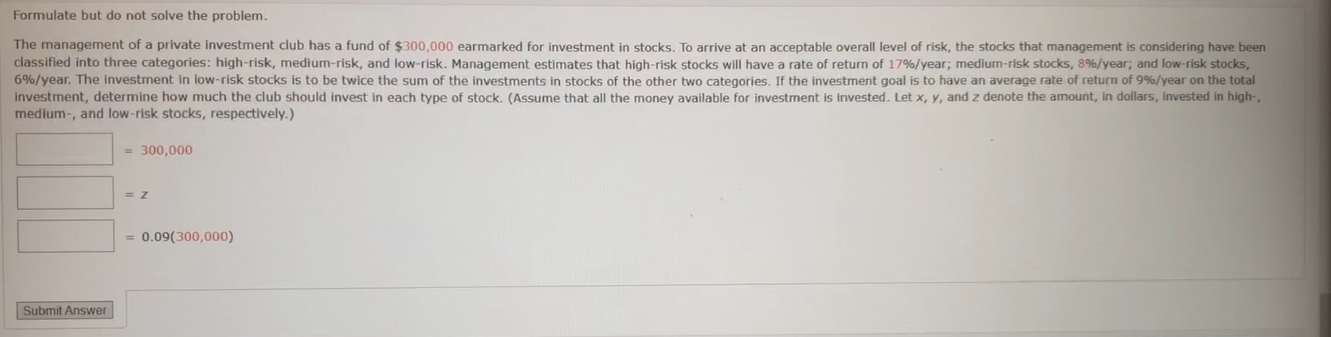 please help with this question Formulate but do