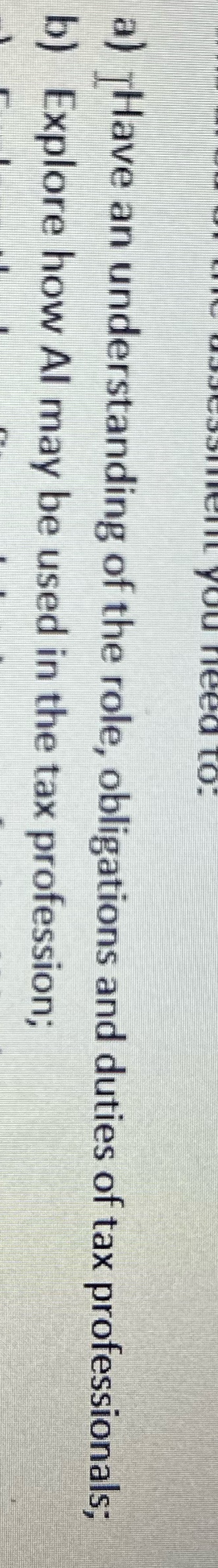 leed to: a) Have an understanding of the role,