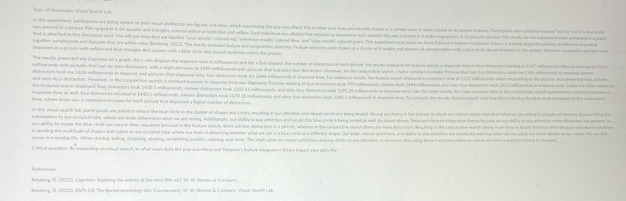 Just need a response for this discussion. Topic