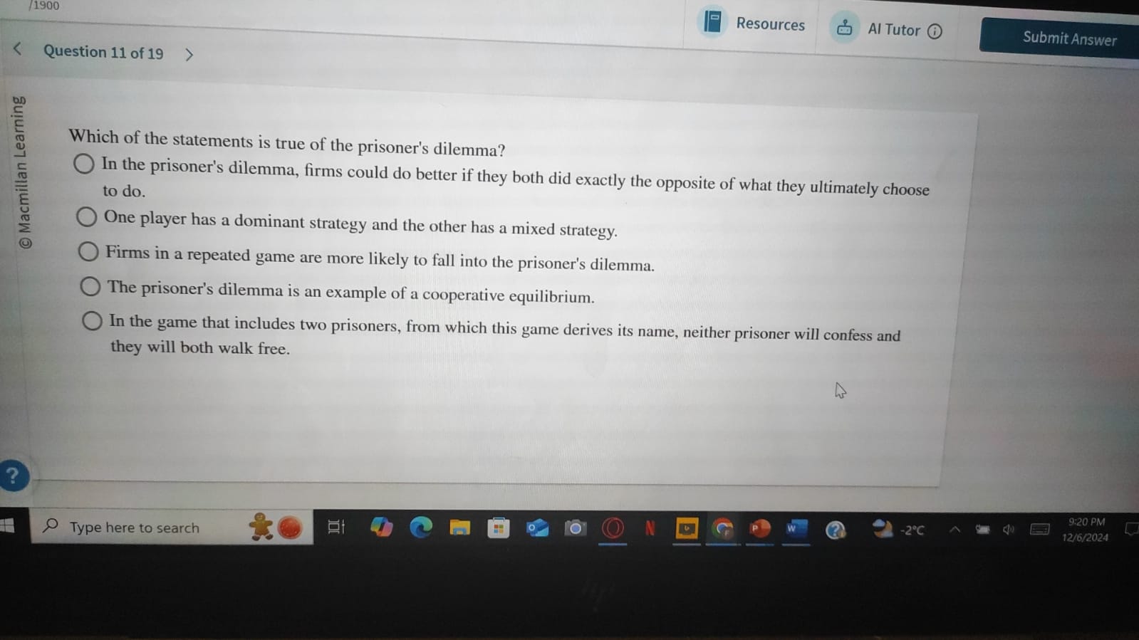 I resources & a Tutor ch of the statements is