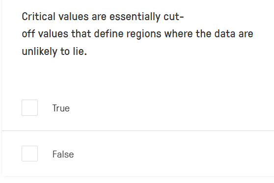 answer Critical values are essentially cut- off