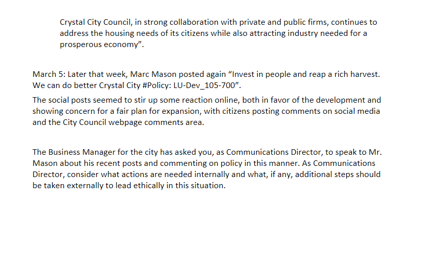 Crystal City Case Study As the Communications