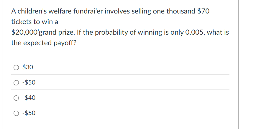 answer A children's welfare fundrai'er