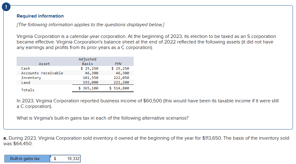 Required infermation [The following information