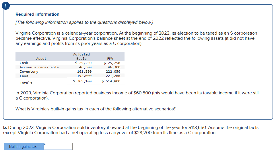 Required infermation [The following information