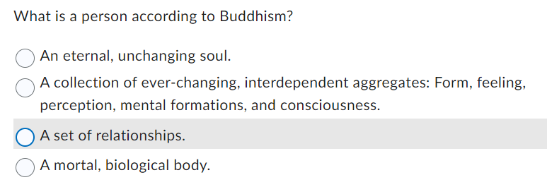 which is correct What is a person according to