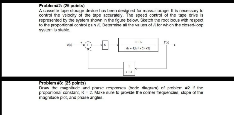 help pleasee Problem#2: (25 points) A cassetlte