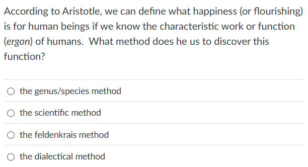 ? According to Aristotle, we can define what