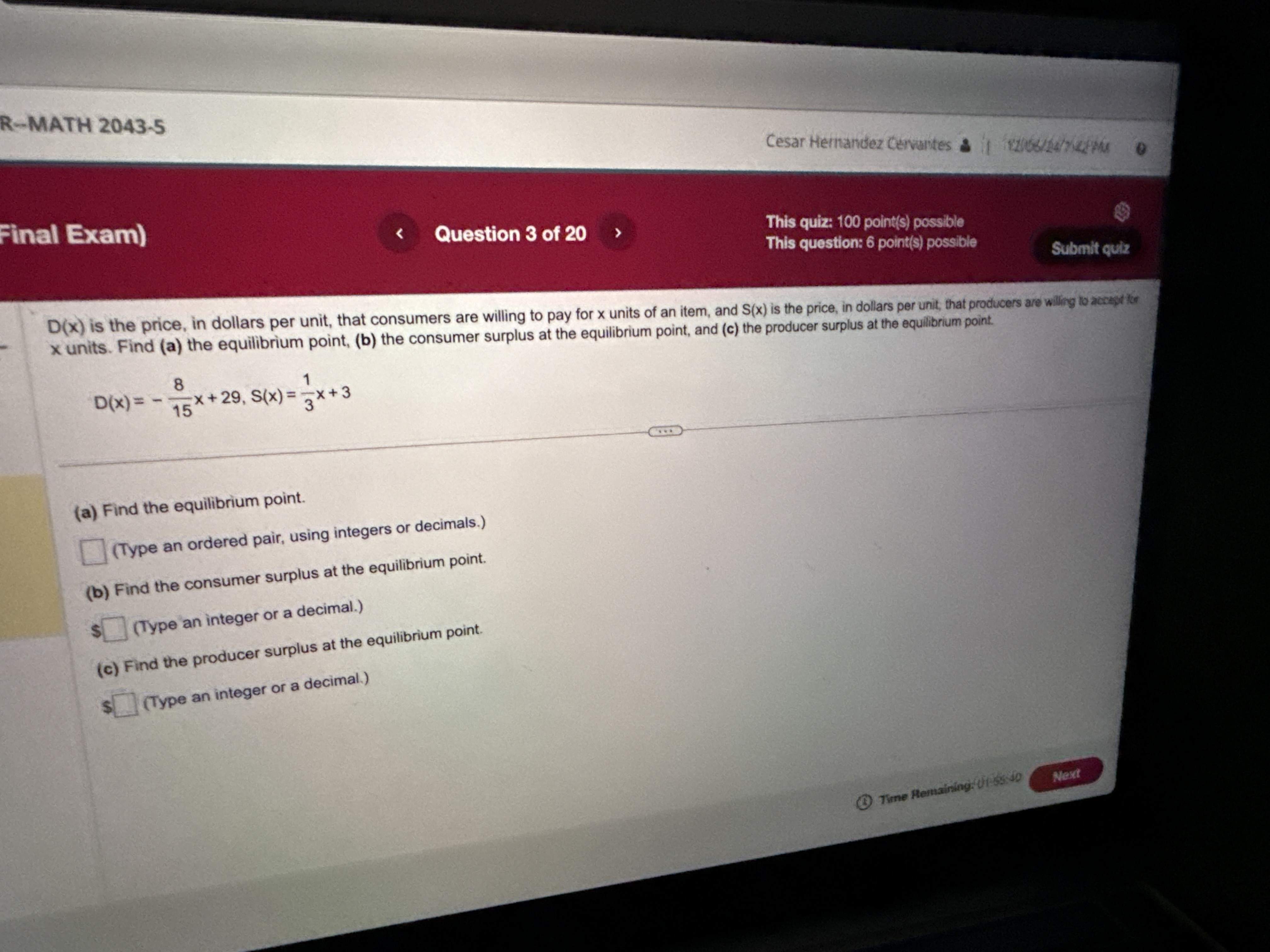 M R-MATH 2043-5 Cesar Hernandez Cervantes & 1