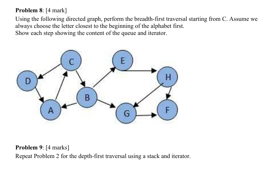 Problem 5: [4 marks]| Add the following elements