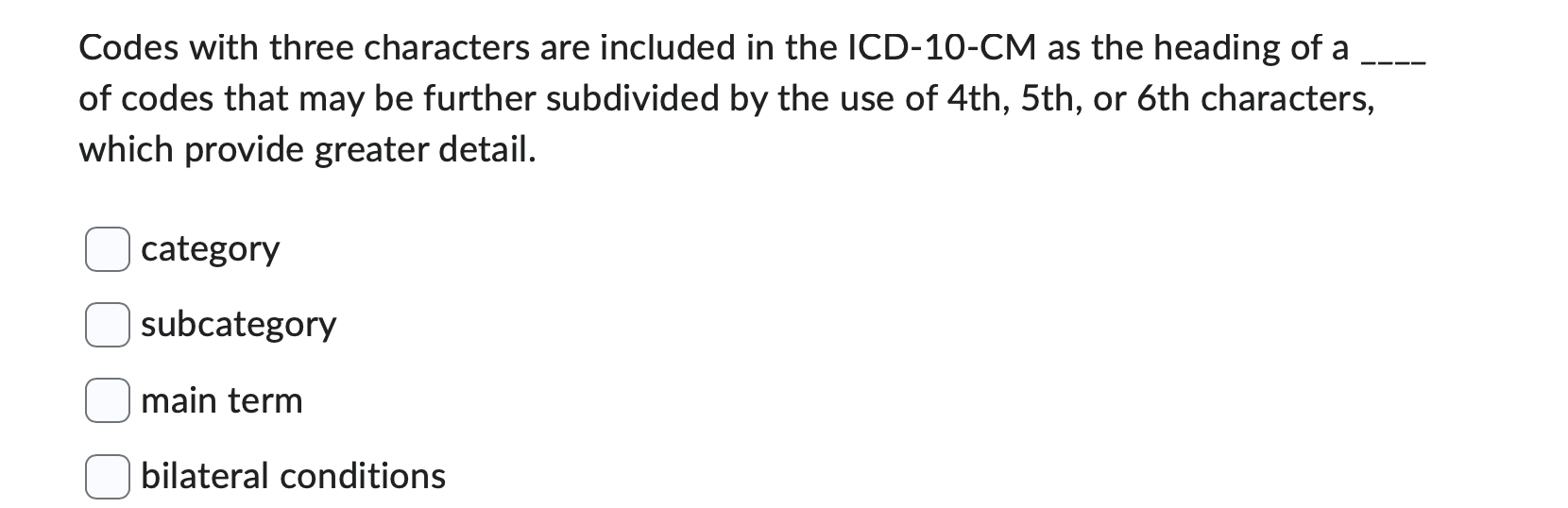 Codes with three characters are included in the