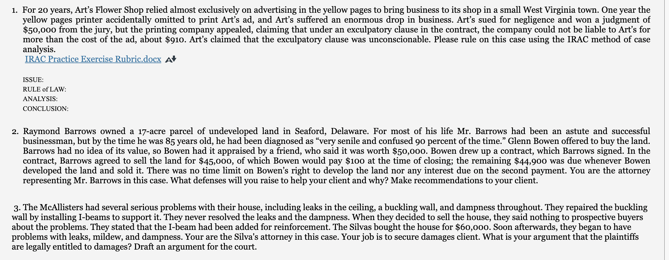 1. For 20 years, Art's Flower Shop relied almost