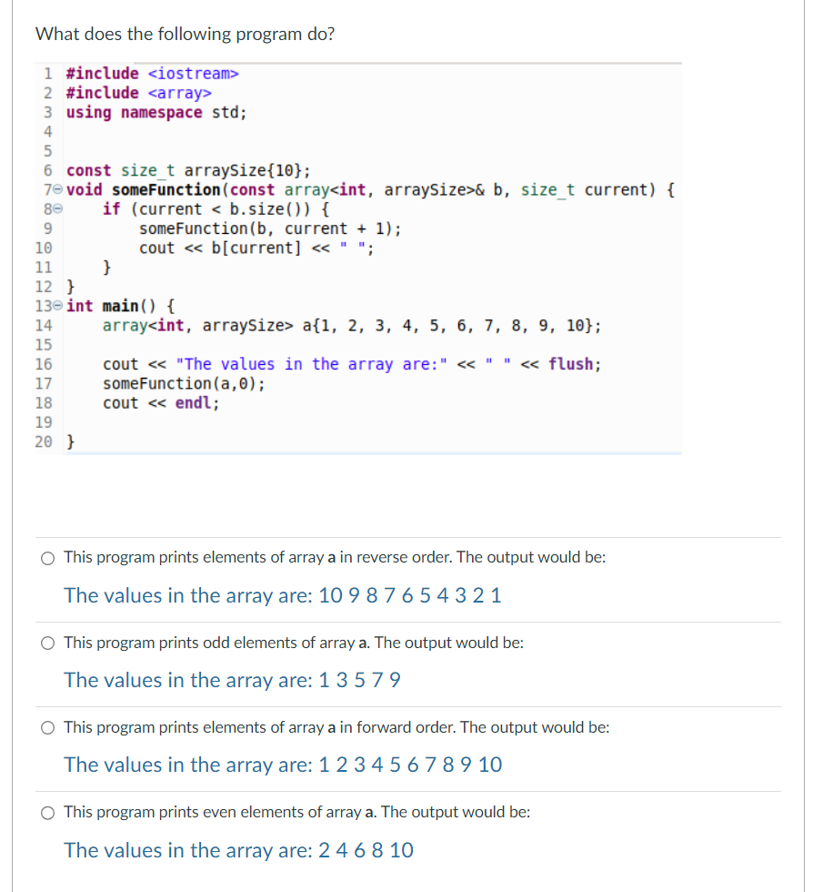 do this: What does the following program do? 1