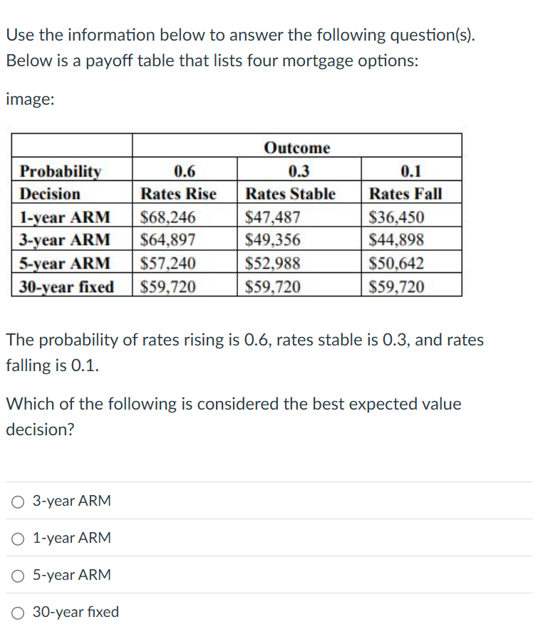 answer Use the information below to answer the