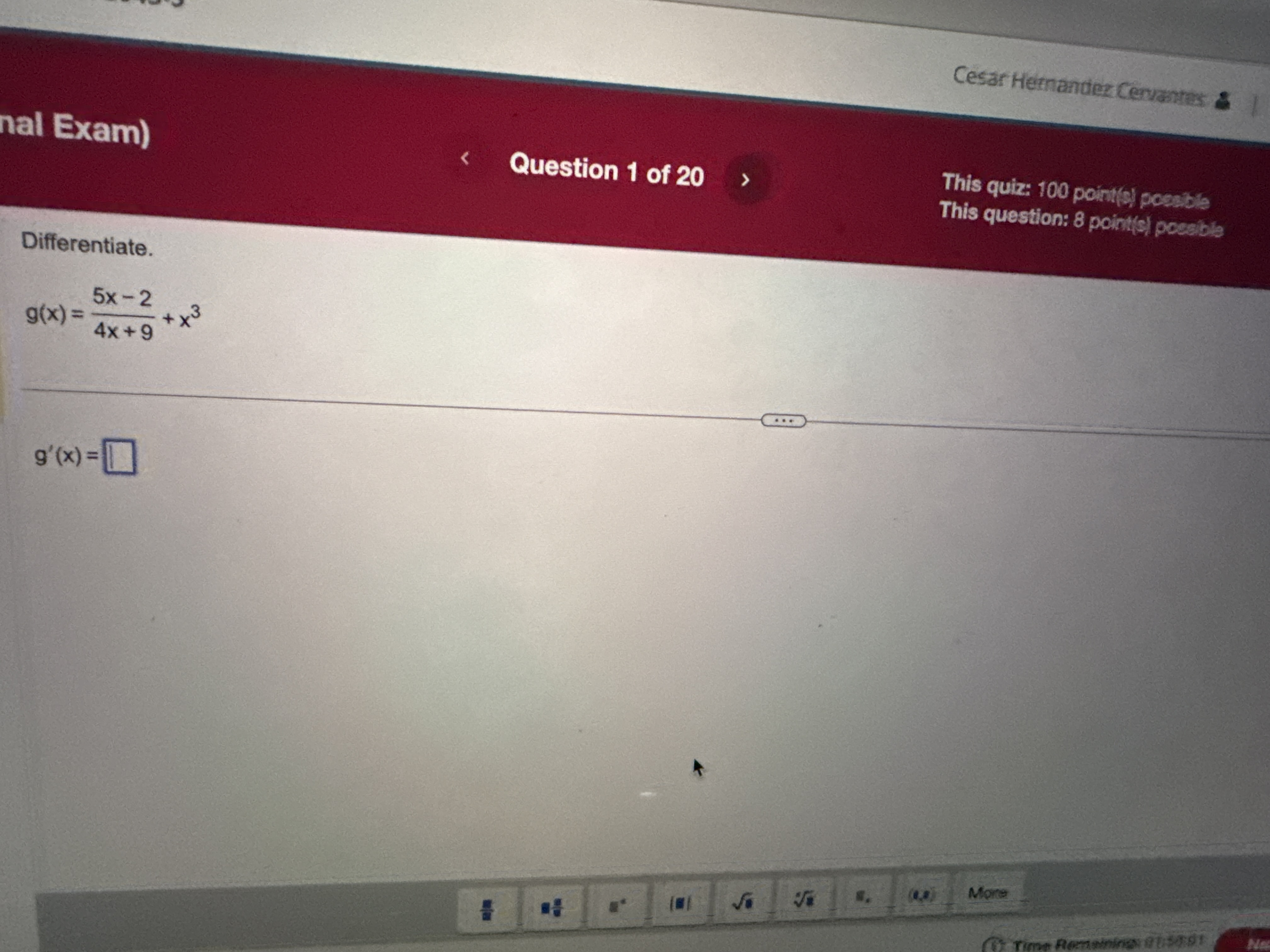 M Cesar Hernandez Cervantes & nal Exam) <