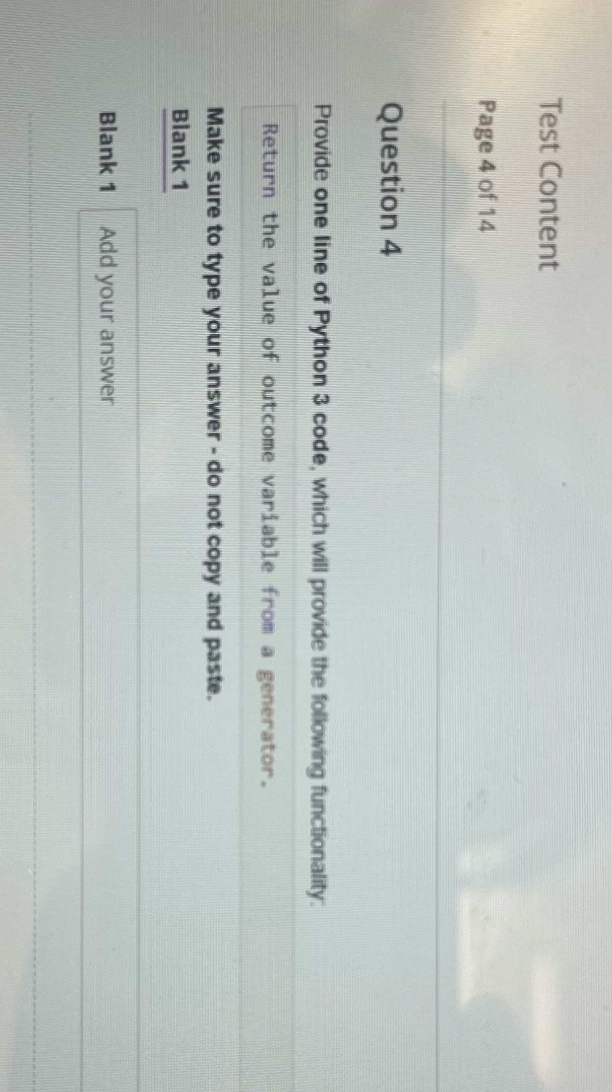 Answer Test Content Page 4 of 14 Question 4