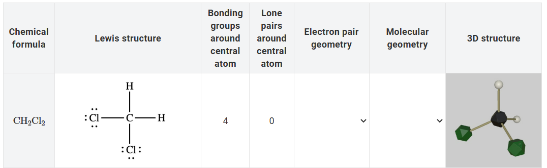 what is the electron pair geometry and molecular