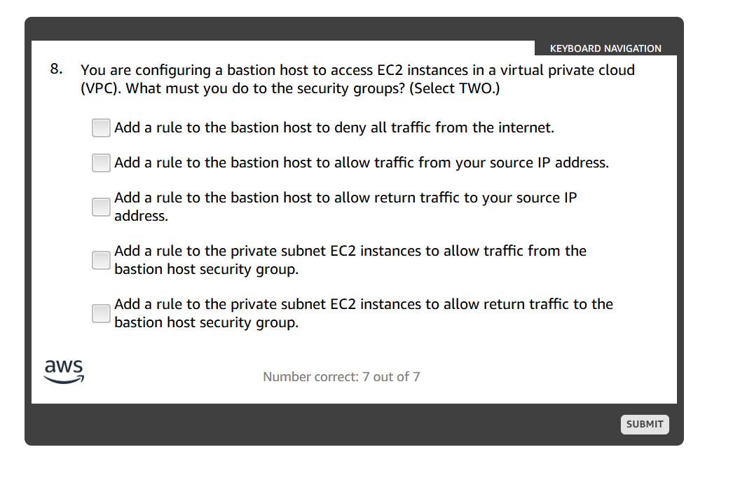 answer KEYBOARD NAVIGATION 8. You are configuring